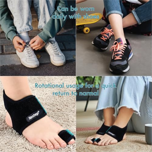 Bunion Corrector for Women, Big Toe Focused – Adjustable Knob Pair, Precision Big Toe Straightener & Separator, Soft Silicone Pads & Shoe Inserts for Females