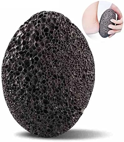 Pumice Stone Heel Exfoliating Bath Lava Volcanic Stone Heel Sharpener Skin Care Washable Reusable Unisex (Black) - BeesActive Australia