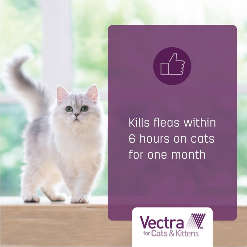 Vectra for Cats & Kittens Flea Treatment & Prevention for Small Cats (2-9 lbs.) 3-Month Supply 3 Pack
