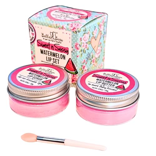 Bella & Bear Sweet 'n' Sassy Watermelon Lip Scrub & Lip Butter Set
