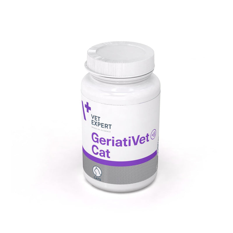 Vet Expert GeriatiVet Senior Cat Supplement | 60 | Supports Metabolism, Vitality, and Urinary Health with Blackcurrant Seed Oil, Glucosamine, Taurine, DL-Methionine, Nettle Leaf Extract, and Vitamins
