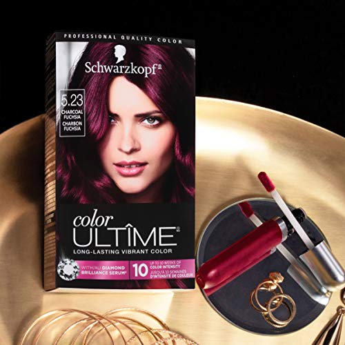 Schwarzkopf Color Ultime Hair Color, 5.23 Charcoal Fuchsia, 1 Application - Permanent Hair Dye for Vivid Color Intensity and Fade-Resistant Shine up to 10 Weeks (Pack of 2) 2 Count 5.23 סיה פחם