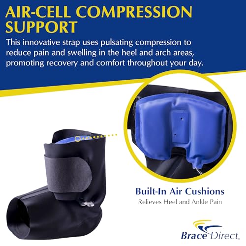 Brace Direct Plantar Fasciitis Foot Strap, Pneumatic Air Cell Heel Support S