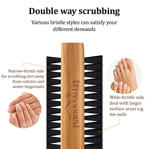 Wooden Cleaning Finger Nail Brush & Pumice Stone Foot File