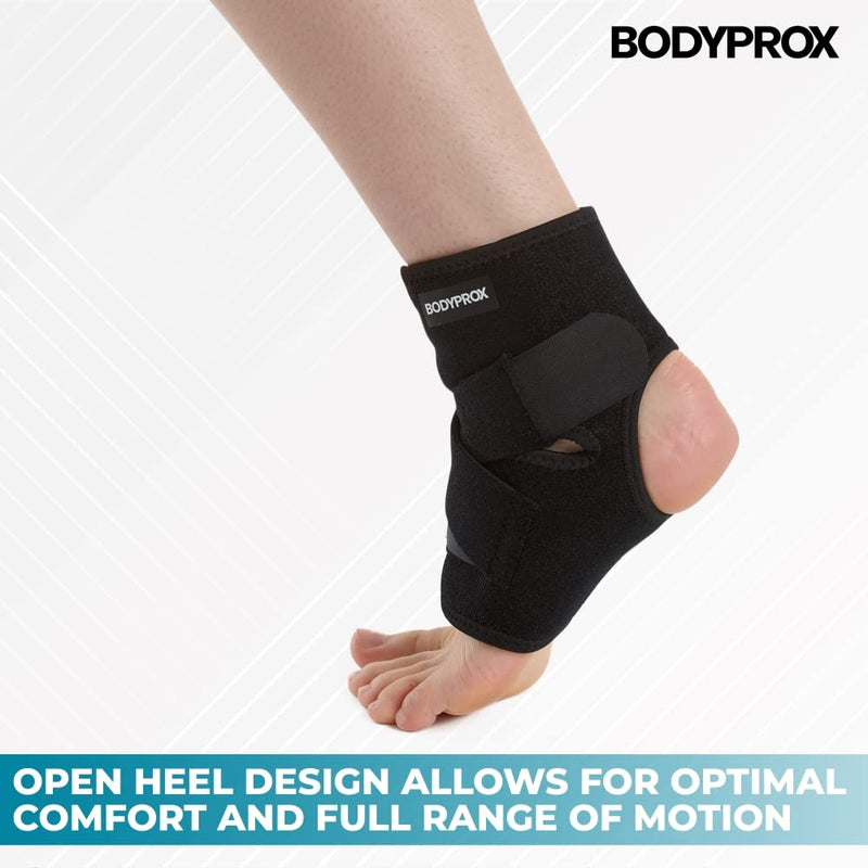 Bodyprox Ankle Support Brace, Breathable Neoprene Sleeve, Adjustable Wrap! (1 Pack) - BeesActive Australia