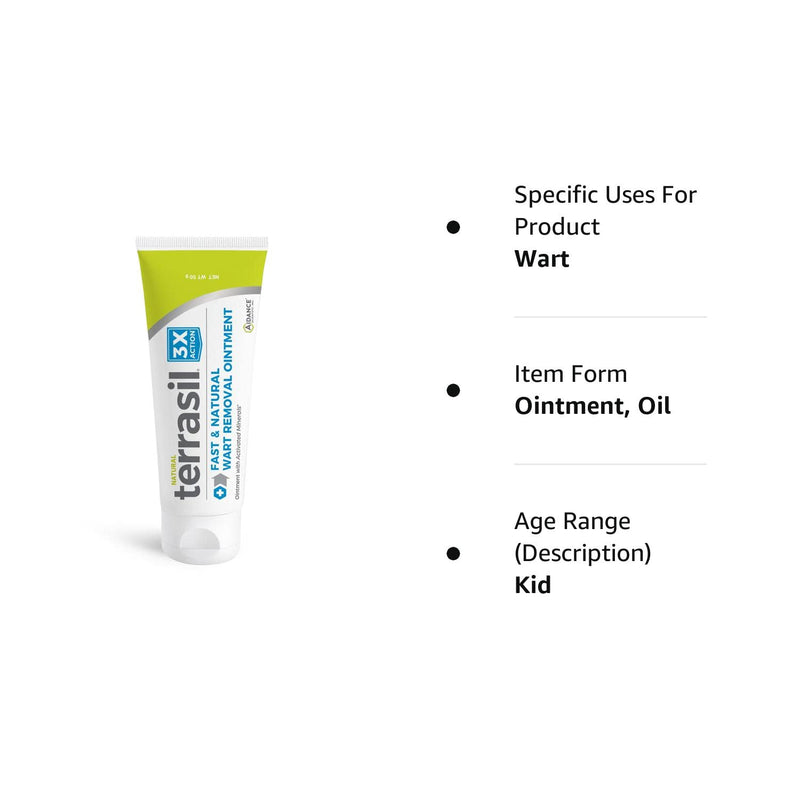 Wart Relief - Safe for Sensitive Skin Natural Patented Formula by Terrasil (50gm Regular Tube) - BeesActive Australia