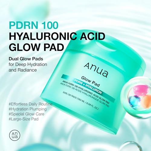 Anua PDRN 100 Hyaluronic Acid Toner Pad, 6.1 fl oz, 60 Count