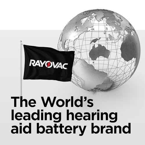 Rayovac Extra Size 10 Hearing Aid Batteries, Long-Lasting Power, Zinc-Air, Mercury Free, 1.45V, Improved Child-Resistant Packaging, Recyclable, 60 Count (10 Packs of 6)