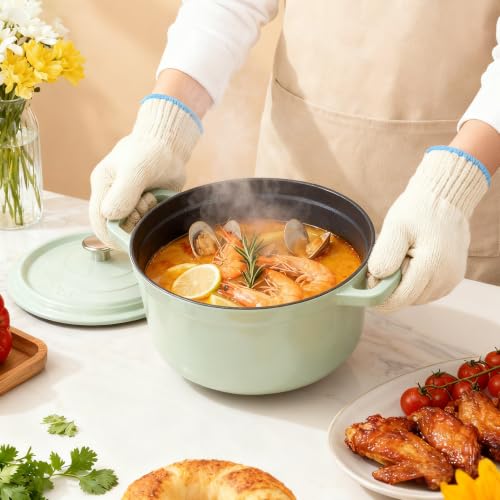 1 Pair Heat Resistant Gloves, 932°F Oven Gloves, Cut-Resistant Grill Gloves