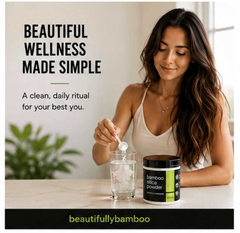 Bamboo Silica Extract Power [Hair, Skin & Nails -150 Servings] - Beautifully Bamboo