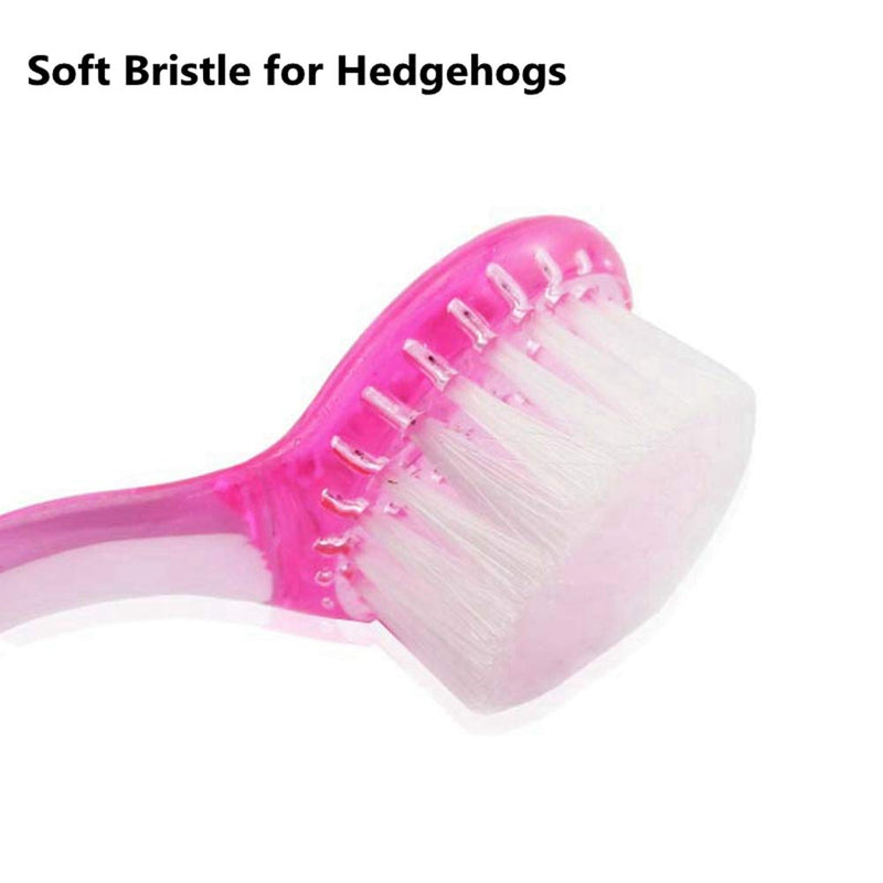 Hedgehog Bathing Brush, 3 Pack Small Pets Round Head Cleaning Bath Brush with Lid Super Soft Cleansing Brush Massage Comb for Hedgehog Small Animal Grooming Tool (3 Pack(Blue+Pink+Purple)) 3 Pack(Blue+Pink+Purple) - BeesActive Australia