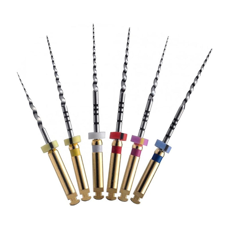 SNAWOP Dental Endo Files 6PCS Large Tapered Niti Rotary Files SX-F3 25MM Endodontic Root Canal Treatment Engine File