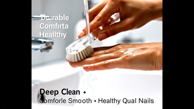 Fingernail Brushes for Cleaning Under Nails. Hygiene - Clear Plastic Nail scrubbing Cleaning Brush, Gentle Exfoliation, Durable, Hand & Foot Care, with a Handle for Easy Grip. Travel-Size .Pack of 4
