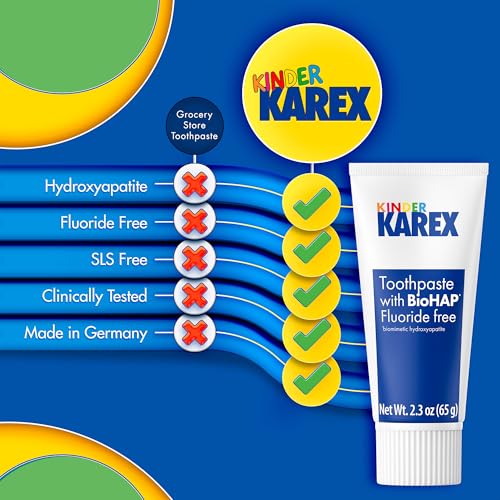 Karex Kid & Toddler Toothpaste Fluoride Free 2.3 Ounce (Pack of 3)