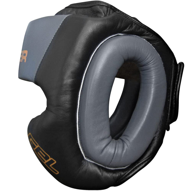 Meister Gel Full-Face Training Head Guard - Black/Charcoal/Gold XX-Large - BeesActive Australia
