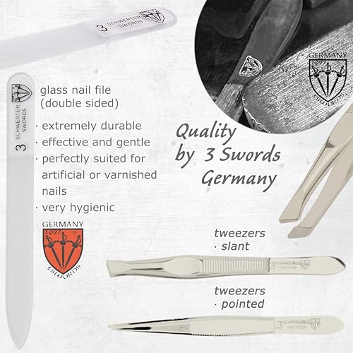 3 Swords Germany – manicure pedicure set kit (774) BLACK - SYNTHETIC LEATHER