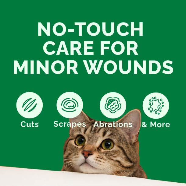 Cat Skin Repair Spray | No-Touch Spray for Cuts, Scrapes, Abrasions & Sores | Supports Skin & Fur Recovery | Natural Ingredients| Vet-Tested | Made in USA