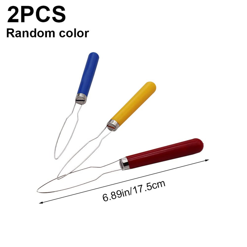 2 Pcs Button Hooks, One Hand Buttons Aids, Bright Dressing Aid Device Tools, Button Assist Devices with Comfort Grip Handle for Arthritis, Parkinsons, Independent Living(Random Colours) 2 Pcs - BeesActive Australia