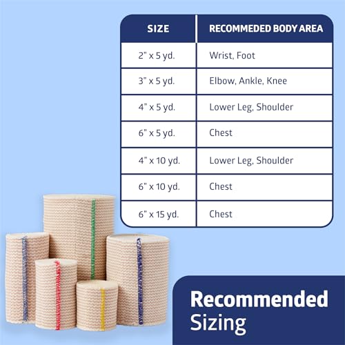 Medline Elastic Matrix Bandage, 6" x 15 yd., 4 Count 6 Inch x 15 yards