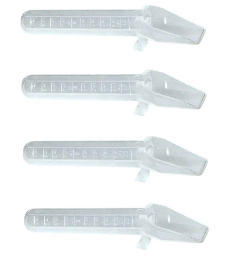 4 Pack Calibrated Medicine Spoon 2 TSP (10 ml) Plastic Oral Liquid Dose Medication Graduated Dispenser for Kids, Baby & Toddler 4