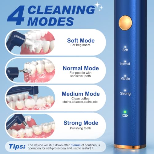 Tooth Polisher, Tooth Whitening Kit for Teeth Cleaning and Whitening Blue 1 Count (Pack of 1)