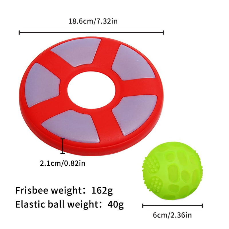 2025 Glow in The Dark Toys,Dog Flying Disc, Dog Ball,Interactive Dog Toys,Indestructible Dog Toy,Glow in The Dark Chuck it Ball - BeesActive Australia