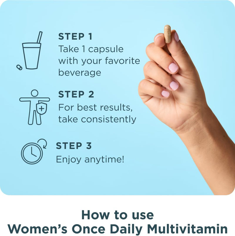 Ancient Nutrition Methylated Multivitamin for Women, Once Daily | Methlyated Vitamin B, C, K2, Magnesium, Folate & Iron, Supports Bone Health, 30 count Women's TCM 1/Day (30 count)