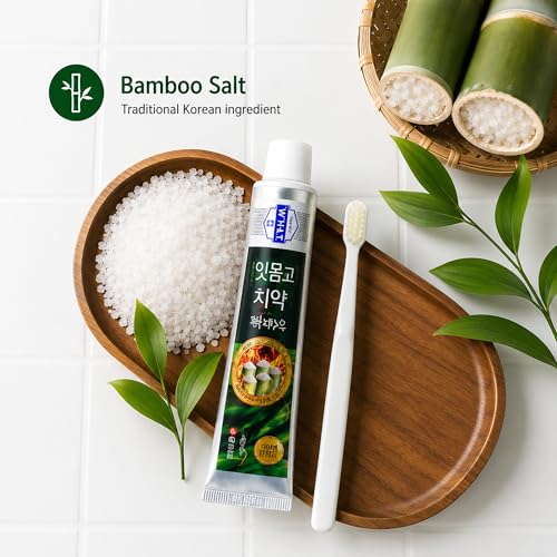 Korean Bamboo Salt Toothpaste, Jukyeom Toothpaste, 4.23 oz (120g) x 3ea, Total 12.69 oz