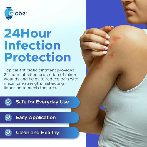 Globe Lidocaine First Aid Antibiotic Ointment 1 Oz - Maximum Strength