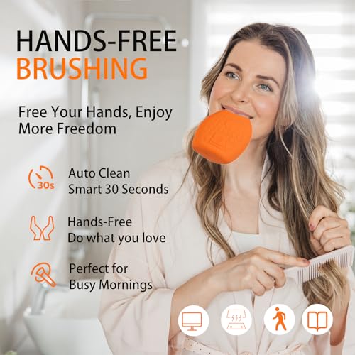Electric U-Shaped Ultrasonic Toothbrush 360 Degree Clean Sonic Toothbrush Orange 1 Count (Pack of 1)