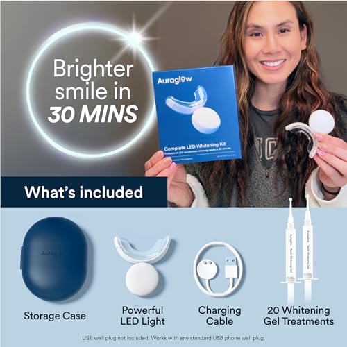 Auraglow Teeth Whitening Kit & Extra Strength Whitening Pen