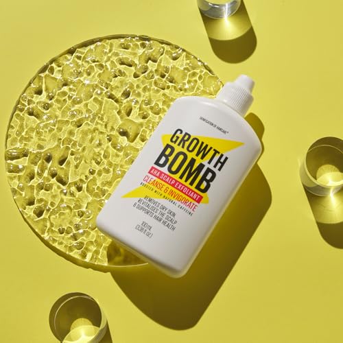 Growth Bomb AHA Scalp Exfoliant, Scalp Serum Treatment - 100 mL 3.3 Count (Pack of 1)