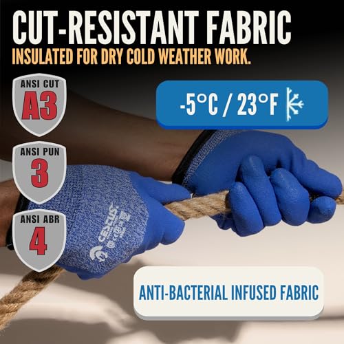 Cestus C13, ANSI A3 Cut Resistant Freezer Gloves, Insulated Large