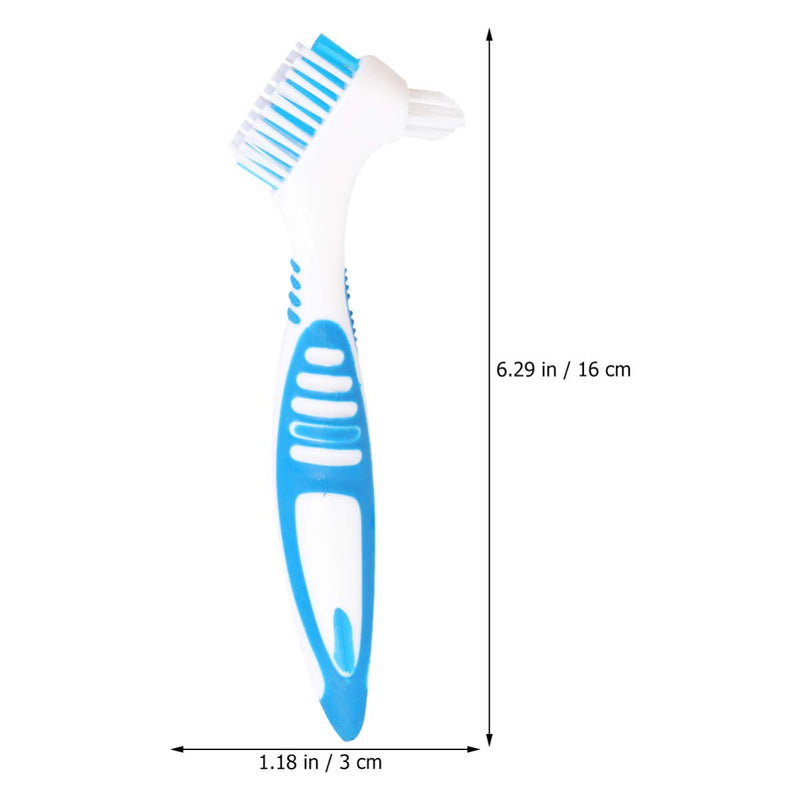 Healifty Denture Cleaning Brush Double Sided Denture Cleaner Brush Cleaning Toothbrush for Dentures False Teeth - BeesActive Australia