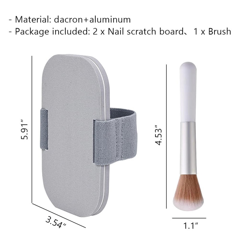 WAYUTO 2Set Dog Nail Scratch Boards and Cleaning Brush Anxiety-Free Nail File for Dogs Large Scratching Pad Handheld Board for Nails Soft Pet Brush Pet Claw Care Tools