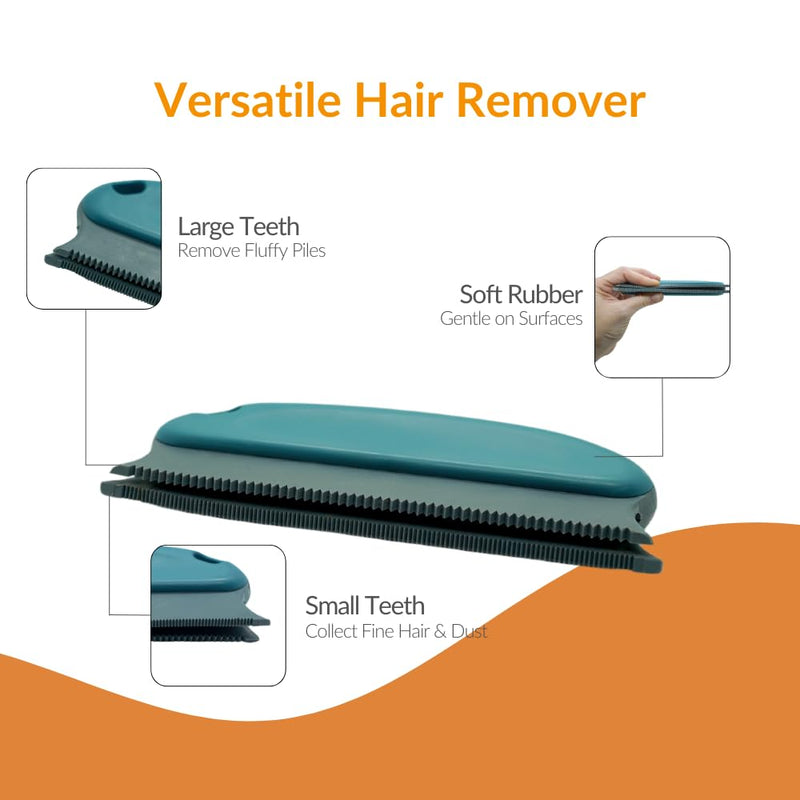 Versatile Pet Hair Remover- Dog Hair Removal Tool for Car - Cat Hair Remover for Furniture- Car Cleaning Supplies- Pet Lint Roller- Washable Mini Dog Hair Remover Kit for Detailing, Couch, Carpet - BeesActive Australia
