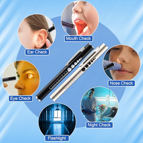 Enhon 6 Pack Nurse Tools Set for Nurse, Student, Doctor, First Aid, Black