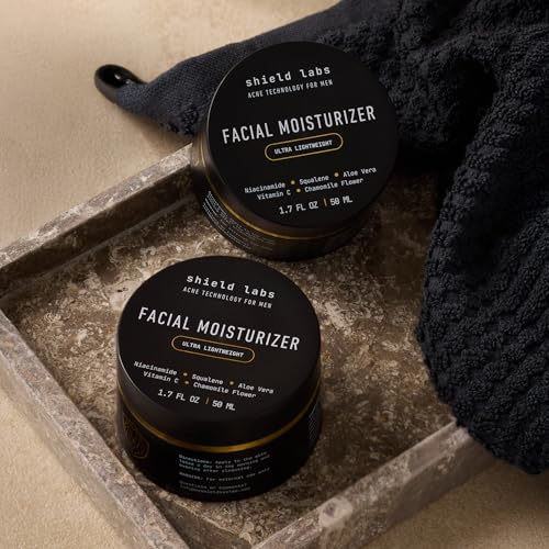 Shield Facial Moisturizer for Men and Boys, Lightweight Hydration Cream for Oily or Sensitive Skin, 1.7 oz, Pack of 1 1.7 Ounce (Pack of 1)