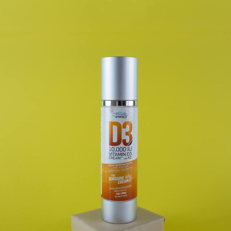 All Natural Vitamin D3 10000IU Vitamin D Cream Maximum Strength Vitamin K2 | Fight Vitamin D Deficiency Naturally, with & Olive Leaf Extract, Three Month Supply, Safe & Effective (10,000IU, 3.6oz) 3.6 Ounce (Pack of 1) 10,000IU