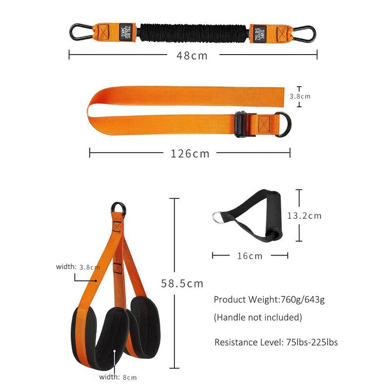 Heavy-Duty Pull up Workout Band, 2025 Ultra Pull up Assistance Bands Set, Adjustable Weight/Size with Fabric Feet/Knee Rest, Home Gym Workout, Strength Training Band, 150/225/300lb (A-225 lbs)