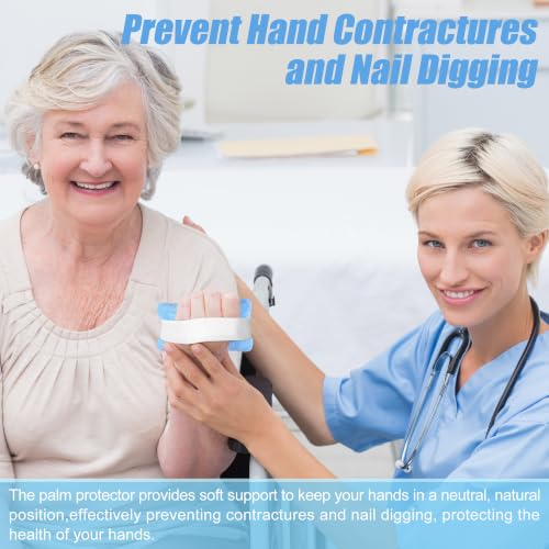 Palm Protector for Hand Contracture,Palm Grip Finger Contracture Cushion with Elastic Band for Stroke Hand, Parkinson Dementia,Arthritis, Skin Breakdown