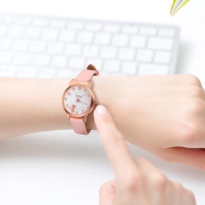 LEDMOMO Student Watch, Kids Watch, Watch, Watch, Kids, Cat Pattern, Cute, Cat Watch, Girls, Students, Pink -  Australia