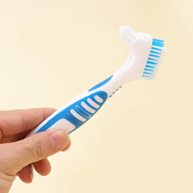 Healifty Denture Cleaning Brush Double Sided Denture Cleaner Brush Cleaning Toothbrush for Dentures False Teeth - BeesActive Australia