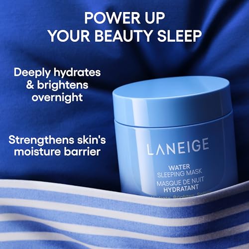 Water Sleeping Mask: Hydrating Korean Overnight Face Mask with Hyaluronic Acid Blend & Niacinamide, for Deep Hydration, Glowing Skin & Barrier Support | Korean Skin Care 2.4 Ounce (Pack of 1)