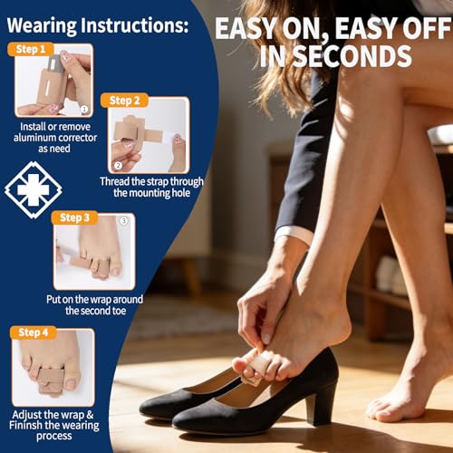 Hammer Toe Corrector for Women & Men - Toe Splint for Broken Toe