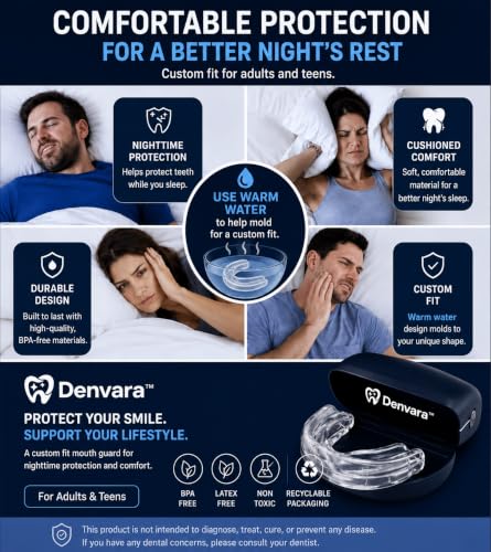 Multi-Purpose Mouth Guard – Custom Moldable Dental Guard for Nighttime Comfort, Clenching & Sports Protection