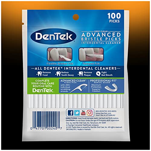 DenTek Deep Clean Bristle Picks 100 Count (Pack of 4) 100 Count (Pack of 4)