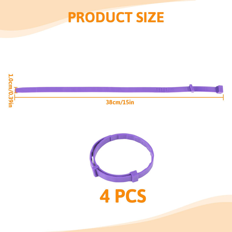 Pack of 4 Calming Collars for Cats, Long-Lasting Calming Collars for Cats Pheromones Cat Calming Collars Anti-Stress and Relaxants Adjustable (Set A) Set A - BeesActive Australia