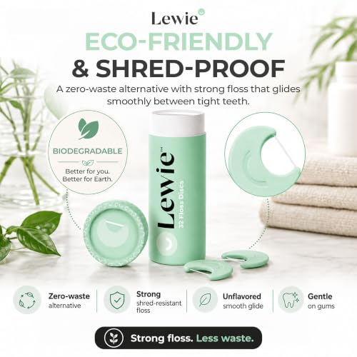 Lewie Oral Care Travel Bundle - Whitening Pen & Floss Discs - 32ct | Dentist-Developed Sensitivity-Free Whitening Pen with Eco-Friendly Ergonomic Floss Disc Dispenser, Travel-Ready Kit