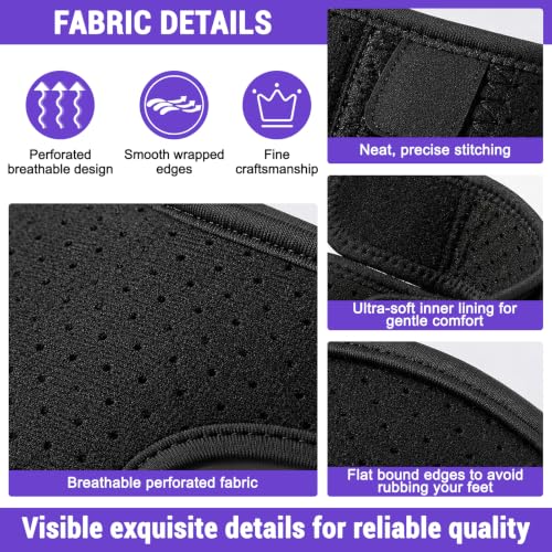 TPQKA Plantar Fasciitis Night Splint and Brace – Adjustable Foot Support for Plantar Fasciitis, Foot Drop, Achilles Tendonitis & Heel Spurs – Comfortable Sleep Brace for Women and Men, Black